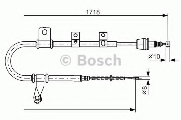 BOSCH 1 987 482 209 Трос, стояночная тормозная система для HYUNDAI MATRIX (Хендай Матрикс) BOSCH 1 987 482 209 Трос, стояночная тормозная система для HYUNDAI MATRIX (Хендай Матрикс)