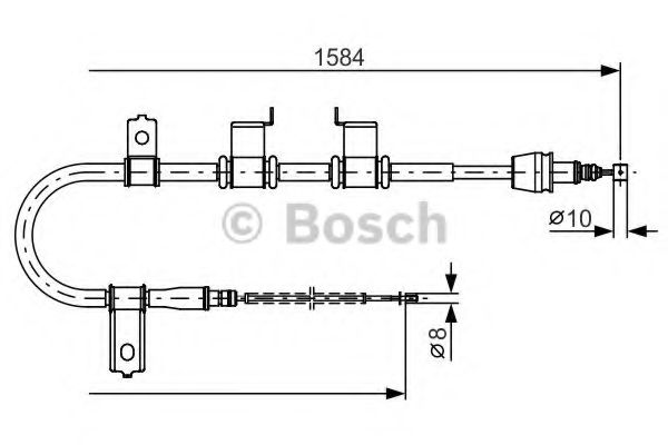 BOSCH 1 987 482 223 Трос, стояночная тормозная система для HYUNDAI TB (Хендай Тб) BOSCH 1 987 482 223 Трос, стояночная тормозная система для HYUNDAI TB (Хендай Тб)