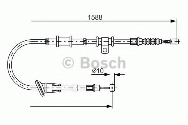 BOSCH 1 987 482 245 Трос, стояночная тормозная система слева для MITSUBISHI (Митсубиши/митсубиси) BOSCH 1 987 482 245 Трос, стояночная тормозная система слева для MITSUBISHI (Митсубиши/митсубиси)