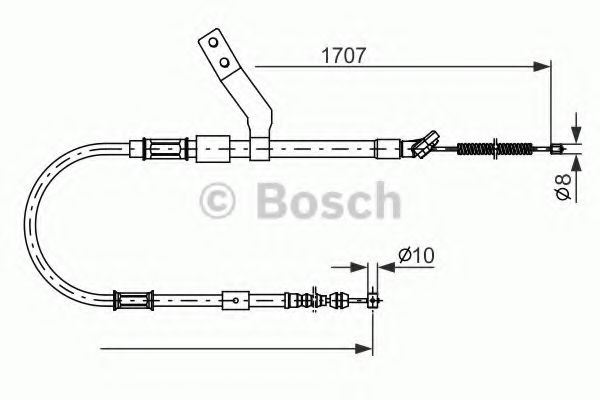 BOSCH 1 987 482 260 Трос, стояночная тормозная система для TOYOTA (Тойота/тоета) BOSCH 1 987 482 260 Трос, стояночная тормозная система для TOYOTA (Тойота/тоета)