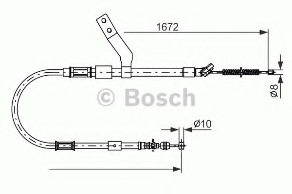 BOSCH 1 987 482 261 Трос, стояночная тормозная система для TOYOTA (Тойота/тоета) BOSCH 1 987 482 261 Трос, стояночная тормозная система для TOYOTA (Тойота/тоета)