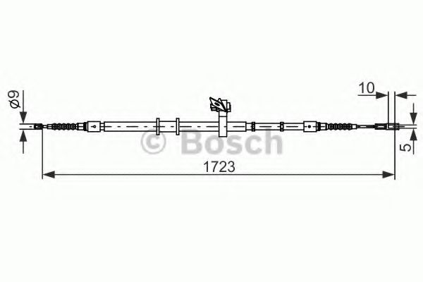 BOSCH 1 987 482 269 Трос, стояночная тормозная система для AUDI 90 (Ауди 90) BOSCH 1 987 482 269 Трос, стояночная тормозная система для AUDI 90 (Ауди 90)