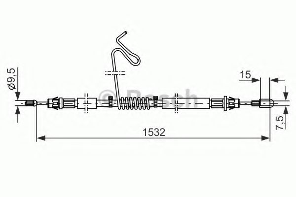 BOSCH 1 987 482 277 Трос, стояночная тормозная система слева для FORD TRANSIT (Форд Трансит) BOSCH 1 987 482 277 Трос, стояночная тормозная система слева для FORD TRANSIT (Форд Трансит)