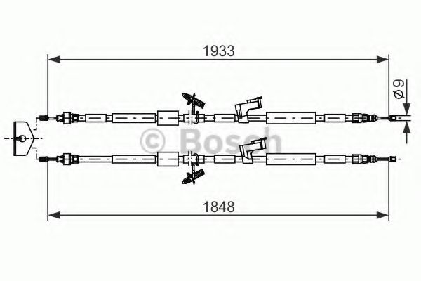 BOSCH 1 987 482 280 Трос, стояночная тормозная система для FORD KUGA I (Форд Куга 1) BOSCH 1 987 482 280 Трос, стояночная тормозная система для FORD KUGA I (Форд Куга 1)