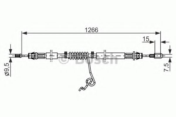 BOSCH 1 987 482 281 Трос, стояночная тормозная система для FORD TRANSIT (Форд Трансит) BOSCH 1 987 482 281 Трос, стояночная тормозная система для FORD TRANSIT (Форд Трансит)