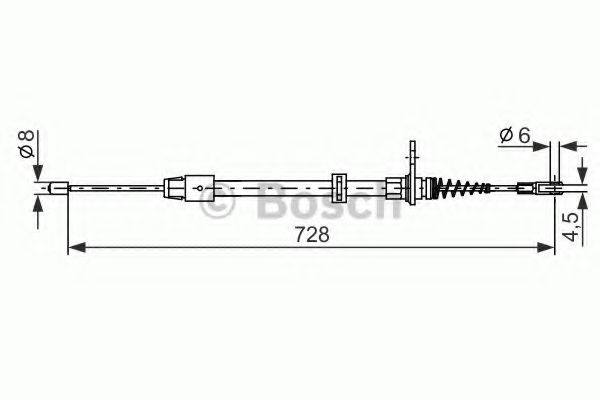 BOSCH 1 987 482 301 Трос, стояночная тормозная система справа для MERCEDESBENZ (Мерседес бенц) BOSCH 1 987 482 301 Трос, стояночная тормозная система справа для MERCEDESBENZ (Мерседес бенц)