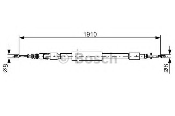 BOSCH 1 987 482 318 Трос, стояночная тормозная система справа для CITROËN C3 PICASSO (CитроËн С3 пикассо) BOSCH 1 987 482 318 Трос, стояночная тормозная система справа для CITROËN C3 PICASSO (CитроËн С3 пикассо)