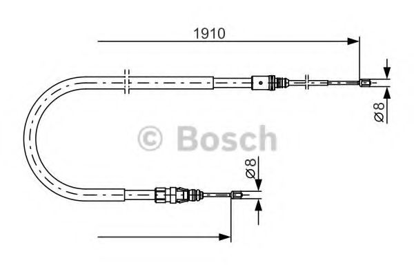 BOSCH 1 987 482 323 Трос, стояночная тормозная система справа для PEUGEOT (Пежо) BOSCH 1 987 482 323 Трос, стояночная тормозная система справа для PEUGEOT (Пежо)