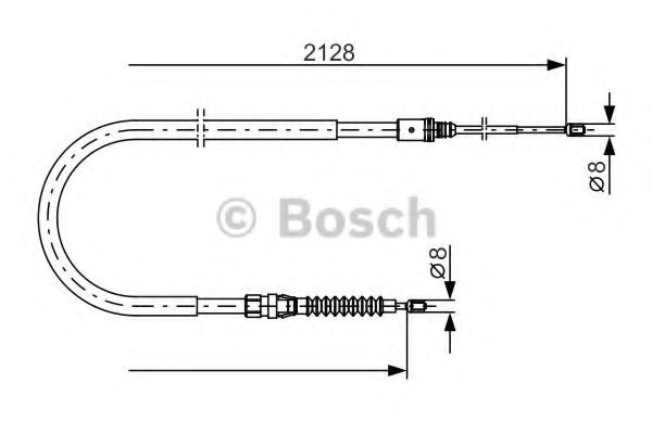 BOSCH 1 987 482 324 Трос, стояночная тормозная система справа для PEUGEOT 308 SW (Пежо 308 св) BOSCH 1 987 482 324 Трос, стояночная тормозная система справа для PEUGEOT 308 SW (Пежо 308 св)