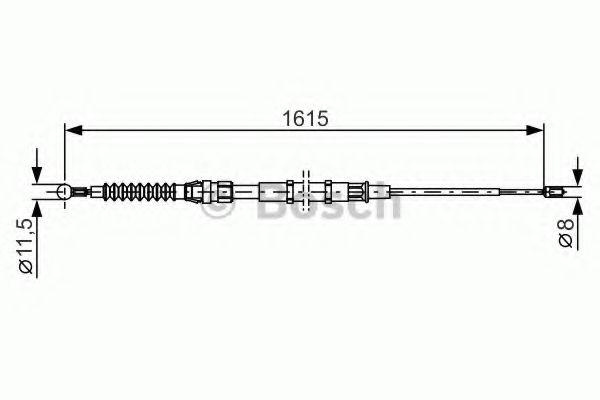 BOSCH 1 987 482 328 Трос, стояночная тормозная система справа для SKODA (Шкода) BOSCH 1 987 482 328 Трос, стояночная тормозная система справа для SKODA (Шкода)