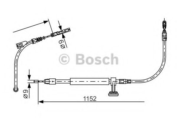 BOSCH 1 987 482 332 Трос, стояночная тормозная система для MERCEDESBENZ (Мерседес бенц) BOSCH 1 987 482 332 Трос, стояночная тормозная система для MERCEDESBENZ (Мерседес бенц)