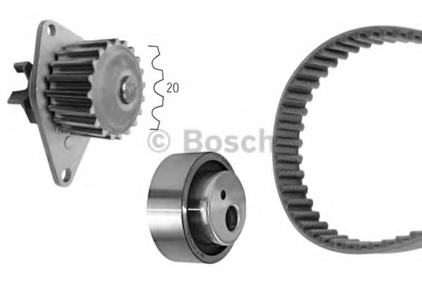 BOSCH 1 987 948 702 Комплект ремня ГРМ 3666765 для PEUGEOT 206 (Пежо 206) BOSCH 1 987 948 702 Комплект ремня ГРМ 3666765 для PEUGEOT 206 (Пежо 206)