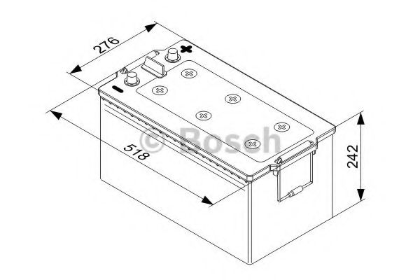 BOSCH 0 092 T40 800 Стартерная аккумуляторная батарея; Стартерная аккумуляторная батарея для VOLVO 9700 (Вольво 9700) BOSCH 0 092 T40 800 Стартерная аккумуляторная батарея; Стартерная аккумуляторная батарея для VOLVO 9700 (Вольво 9700)