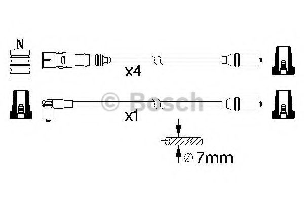 BOSCH 0 986 356 317 Комплект проводов зажигания 08 1984 для AUDI 90 (Ауди 90) BOSCH 0 986 356 317 Комплект проводов зажигания 08 1984 для AUDI 90 (Ауди 90)