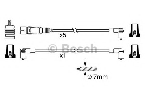 BOSCH 0 986 356 340 Комплект проводов зажигания 07 1986 для VOLKSWAGEN T4 MULTIVAN (Фольксваген Т4 мултиvан) BOSCH 0 986 356 340 Комплект проводов зажигания 07 1986 для VOLKSWAGEN T4 MULTIVAN (Фольксваген Т4 мултиvан)