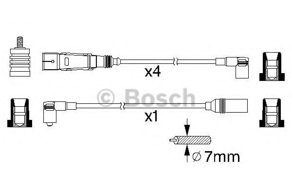 BOSCH 0 986 356 355 Комплект проводов зажигания для VOLKSWAGEN VANAGON III (Фольксваген Vанагон 3) BOSCH 0 986 356 355 Комплект проводов зажигания для VOLKSWAGEN VANAGON III (Фольксваген Vанагон 3)