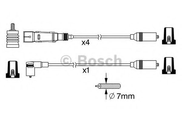 BOSCH 0 986 356 381 Комплект проводов зажигания для AUDI 90 (Ауди 90) BOSCH 0 986 356 381 Комплект проводов зажигания для AUDI 90 (Ауди 90)