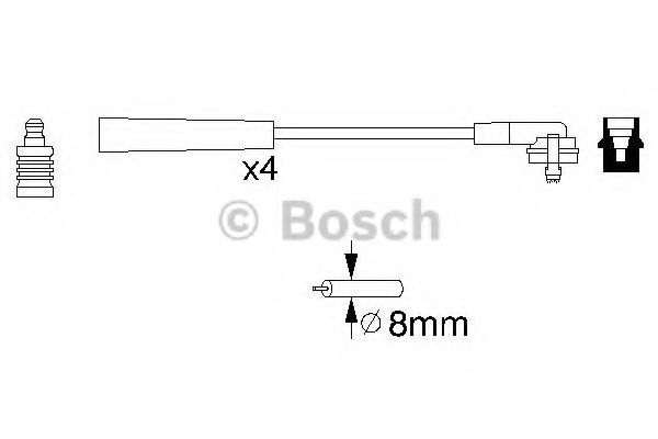 BOSCH 0 986 356 700 Комплект проводов зажигания для FORD ORION III (Форд Орион 3) BOSCH 0 986 356 700 Комплект проводов зажигания для FORD ORION III (Форд Орион 3)