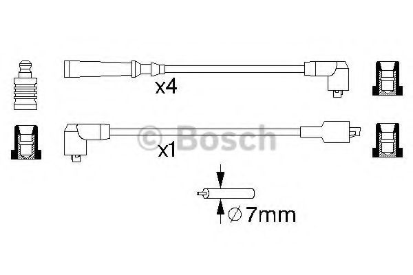 BOSCH 0 986 356 702 Комплект проводов зажигания E13 для NISSAN PULSAR I (Ниссан Пулсар и) BOSCH 0 986 356 702 Комплект проводов зажигания E13 для NISSAN PULSAR I (Ниссан Пулсар и)