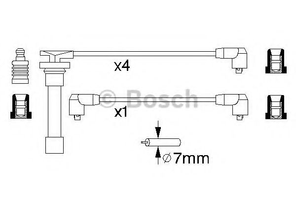 BOSCH 0 986 356 703 Комплект проводов зажигания GA16DS<AY> для NISSAN PRIMERA (Ниссан Примера) BOSCH 0 986 356 703 Комплект проводов зажигания GA16DS<AY> для NISSAN PRIMERA (Ниссан Примера)