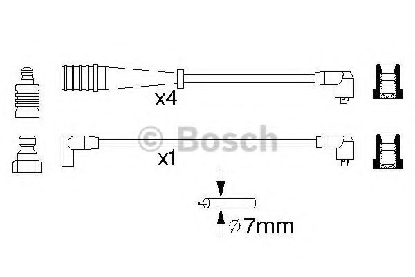 BOSCH 0 986 356 704 Комплект проводов зажигания 06 1990 для RENAULT ESPACE I (Рено Эспаcэ и) BOSCH 0 986 356 704 Комплект проводов зажигания 06 1990 для RENAULT ESPACE I (Рено Эспаcэ и)