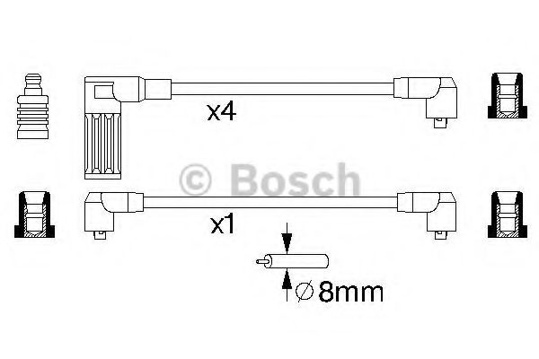 BOSCH 0 986 356 718 Комплект проводов зажигания 09 1992 для FIAT TEMPRA (Фиат Тэмпра) BOSCH 0 986 356 718 Комплект проводов зажигания 09 1992 для FIAT TEMPRA (Фиат Тэмпра)