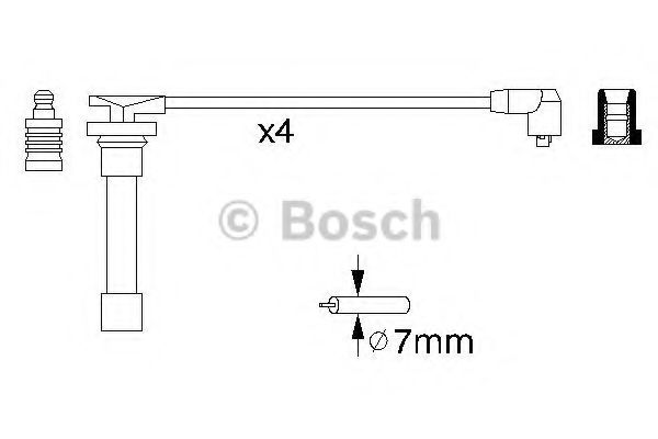 BOSCH 0 986 356 721 Комплект проводов зажигания D16B2 для ROVER 400 (Ровер 400) BOSCH 0 986 356 721 Комплект проводов зажигания D16B2 для ROVER 400 (Ровер 400)