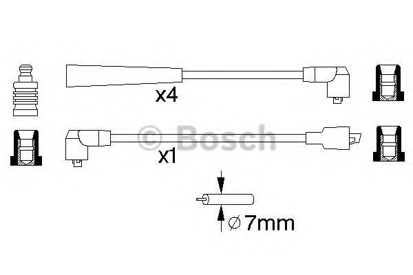 BOSCH 0 986 356 734 Комплект проводов зажигания для MAZDA 626 II (Мазда 626 2) BOSCH 0 986 356 734 Комплект проводов зажигания для MAZDA 626 II (Мазда 626 2)