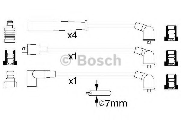 BOSCH 0 986 356 735 Комплект проводов зажигания для KIA MENTOR (Киа Мэнтор) BOSCH 0 986 356 735 Комплект проводов зажигания для KIA MENTOR (Киа Мэнтор)