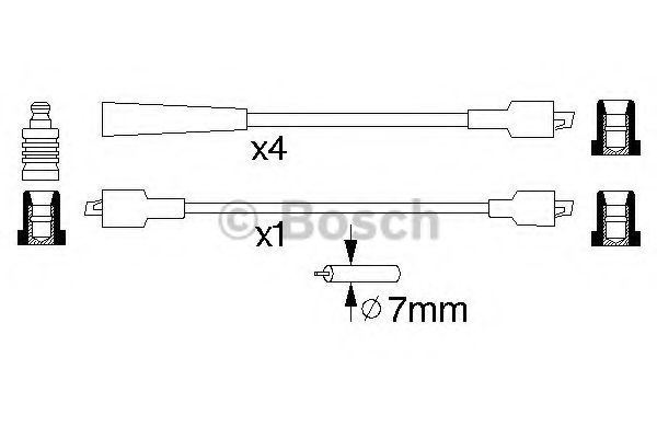 BOSCH 0 986 356 741 Комплект проводов зажигания для OPEL (Опель) BOSCH 0 986 356 741 Комплект проводов зажигания для OPEL (Опель)
