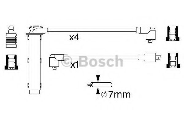 BOSCH 0 986 356 748 Комплект проводов зажигания 05 1990 для ROVER 400 (Ровер 400) BOSCH 0 986 356 748 Комплект проводов зажигания 05 1990 для ROVER 400 (Ровер 400)