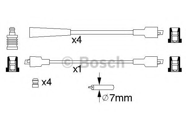 BOSCH 0 986 356 750 Комплект проводов зажигания для SKODA RAPID (Шкода Рапид) BOSCH 0 986 356 750 Комплект проводов зажигания для SKODA RAPID (Шкода Рапид)