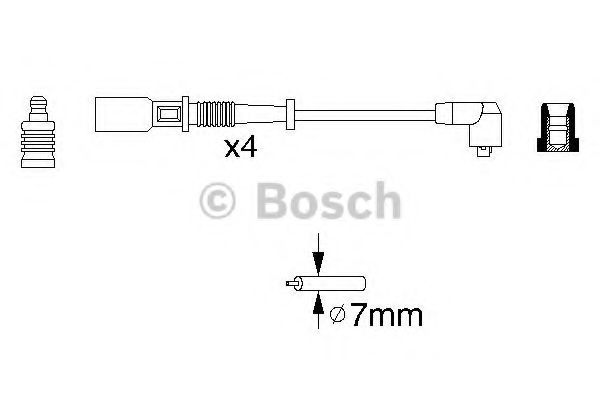 BOSCH 0 986 356 754 Комплект проводов зажигания 2935743 для FIAT SIENA (Фиат Сиэна) BOSCH 0 986 356 754 Комплект проводов зажигания 2935743 для FIAT SIENA (Фиат Сиэна)