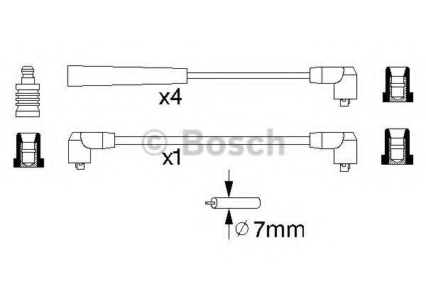 BOSCH 0 986 356 758 Комплект проводов зажигания FEKG<Kat. > для MAZDA 626 III (Мазда 626 3) BOSCH 0 986 356 758 Комплект проводов зажигания FEKG<Kat. > для MAZDA 626 III (Мазда 626 3)