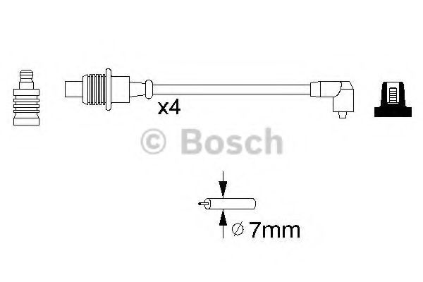 BOSCH 0 986 356 767 Комплект проводов зажигания для CITROëN (Cитроëн) BOSCH 0 986 356 767 Комплект проводов зажигания для CITROëN (Cитроëн)