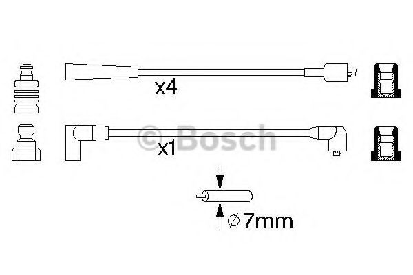 BOSCH 0 986 356 798 Комплект проводов зажигания для VOLVO 340-360 (Вольво 340-360) BOSCH 0 986 356 798 Комплект проводов зажигания для VOLVO 340-360 (Вольво 340-360)