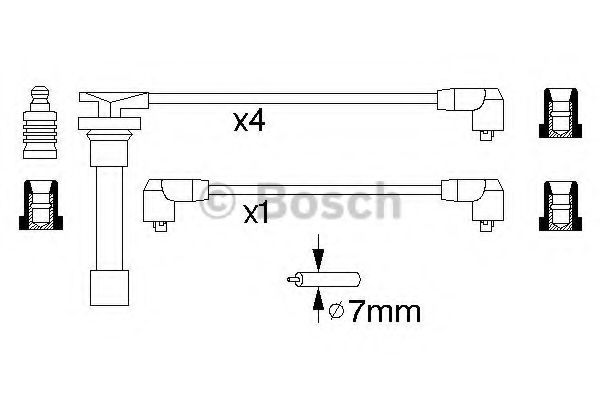 BOSCH 0 986 356 799 Комплект проводов зажигания 05 1993 для NISSAN PRIMERA (Ниссан Примера) BOSCH 0 986 356 799 Комплект проводов зажигания 05 1993 для NISSAN PRIMERA (Ниссан Примера)