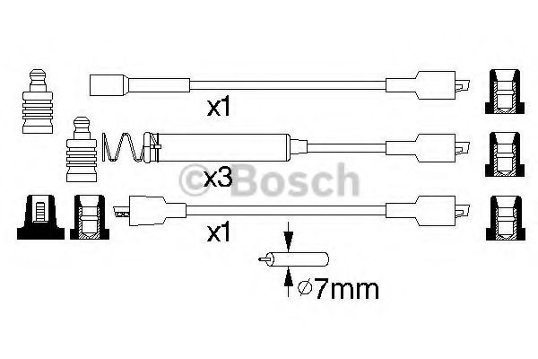 BOSCH 0 986 356 800 Комплект проводов зажигания 14258179 для OPEL OMEGA A (Опель Омэга а) BOSCH 0 986 356 800 Комплект проводов зажигания 14258179 для OPEL OMEGA A (Опель Омэга а)