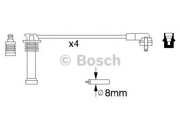 BOSCH 0 986 356 805 Комплект проводов зажигания для FORD MONDEO II (Форд Мондео 2) BOSCH 0 986 356 805 Комплект проводов зажигания для FORD MONDEO II (Форд Мондео 2)