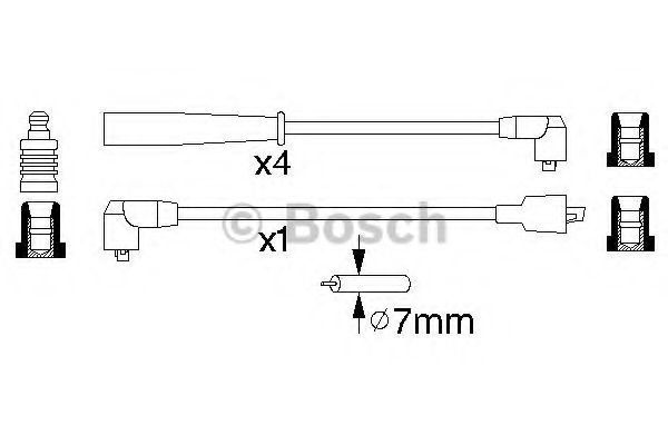 BOSCH 0 986 356 807 Комплект проводов зажигания 138 AR6. 000 для NISSAN NAVARA III (Ниссан Наvара 3) BOSCH 0 986 356 807 Комплект проводов зажигания 138 AR6. 000 для NISSAN NAVARA III (Ниссан Наvара 3)