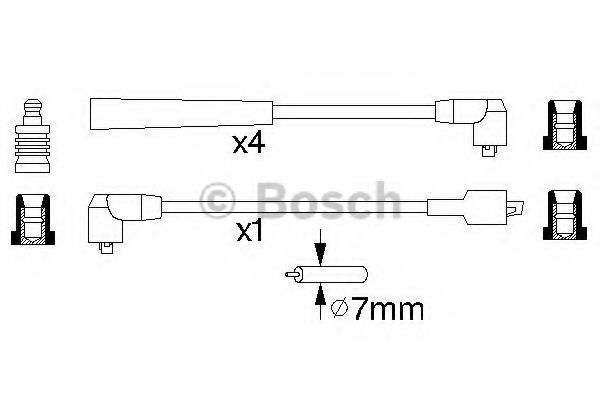 BOSCH 0 986 356 812 Комплект проводов зажигания B3<Kat. > для MAZDA 323 III (Мазда 323 3) BOSCH 0 986 356 812 Комплект проводов зажигания B3<Kat. > для MAZDA 323 III (Мазда 323 3)