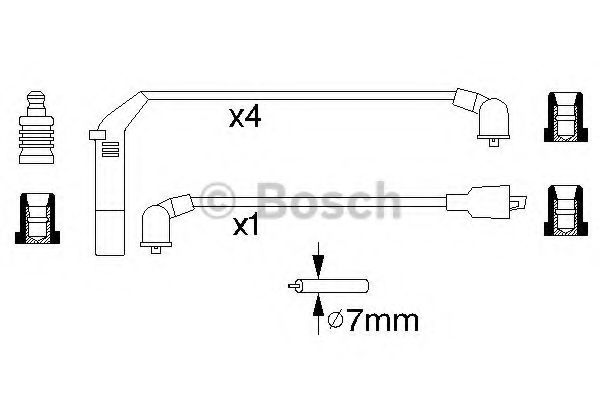 BOSCH 0 986 356 813 Комплект проводов зажигания для HYUNDAI EXCEL (Хендай Эxcэл) BOSCH 0 986 356 813 Комплект проводов зажигания для HYUNDAI EXCEL (Хендай Эxcэл)