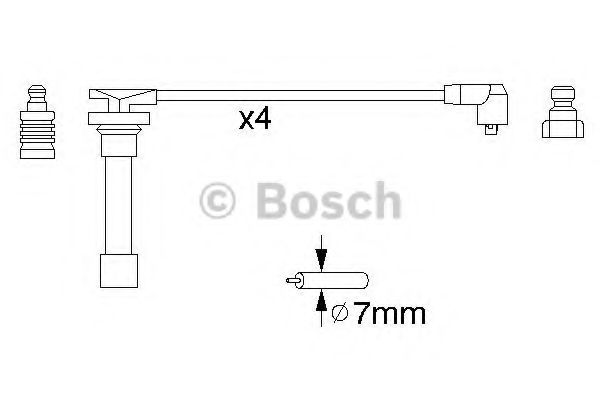 BOSCH 0 986 356 821 Комплект проводов зажигания для NISSAN (Ниссан) BOSCH 0 986 356 821 Комплект проводов зажигания для NISSAN (Ниссан)