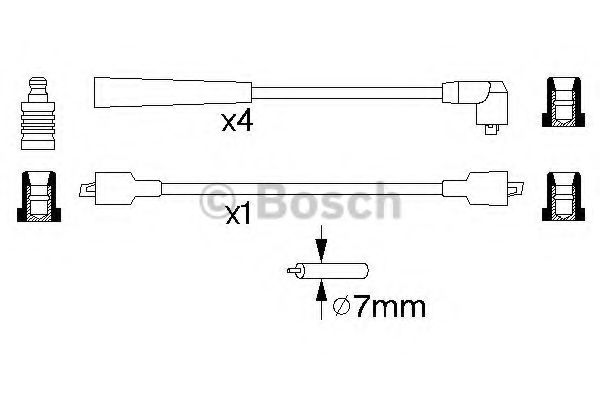 BOSCH 0 986 356 839 Комплект проводов зажигания D3 для MAZDA GLC II (Мазда Глc 2) BOSCH 0 986 356 839 Комплект проводов зажигания D3 для MAZDA GLC II (Мазда Глc 2)