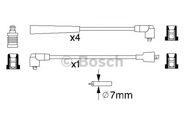 BOSCH 0 986 356 841 Комплект проводов зажигания для SUZUKI SWIFT II (Сузуки Свифт 2) BOSCH 0 986 356 841 Комплект проводов зажигания для SUZUKI SWIFT II (Сузуки Свифт 2)