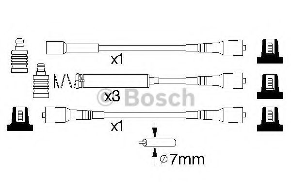 BOSCH 0 986 356 850 Комплект проводов зажигания C 20 NE для OPEL OMEGA A (Опель Омэга а) BOSCH 0 986 356 850 Комплект проводов зажигания C 20 NE для OPEL OMEGA A (Опель Омэга а)