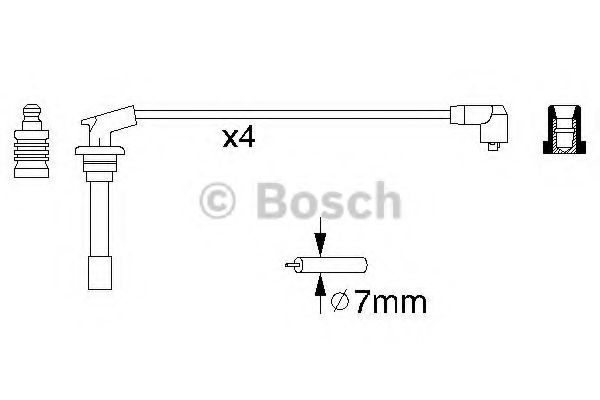 BOSCH 0 986 356 867 Комплект проводов зажигания для HONDA CRX II (Хонда Cрх 2) BOSCH 0 986 356 867 Комплект проводов зажигания для HONDA CRX II (Хонда Cрх 2)