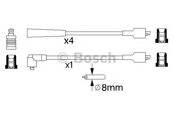 BOSCH 0 986 356 868 Комплект проводов зажигания 12 1985 для FORD GRANADA I (Форд Гранада и) BOSCH 0 986 356 868 Комплект проводов зажигания 12 1985 для FORD GRANADA I (Форд Гранада и)