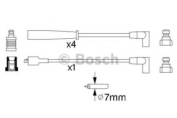 BOSCH 0 986 356 873 Комплект проводов зажигания для FORD GRANADA I (Форд Гранада и) BOSCH 0 986 356 873 Комплект проводов зажигания для FORD GRANADA I (Форд Гранада и)