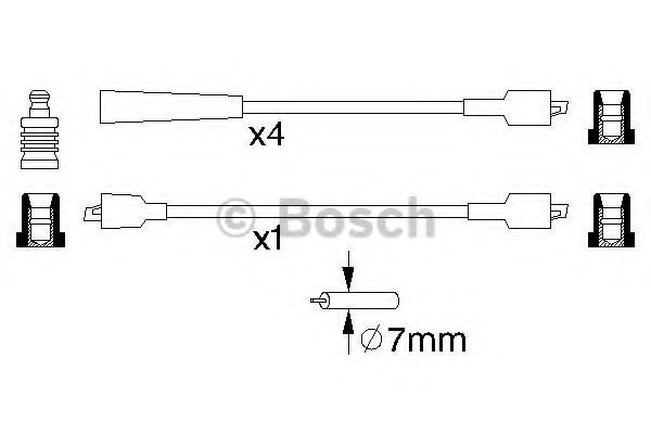 BOSCH 0 986 356 880 Комплект проводов зажигания для FORD FIESTA (Форд Фиэста) BOSCH 0 986 356 880 Комплект проводов зажигания для FORD FIESTA (Форд Фиэста)